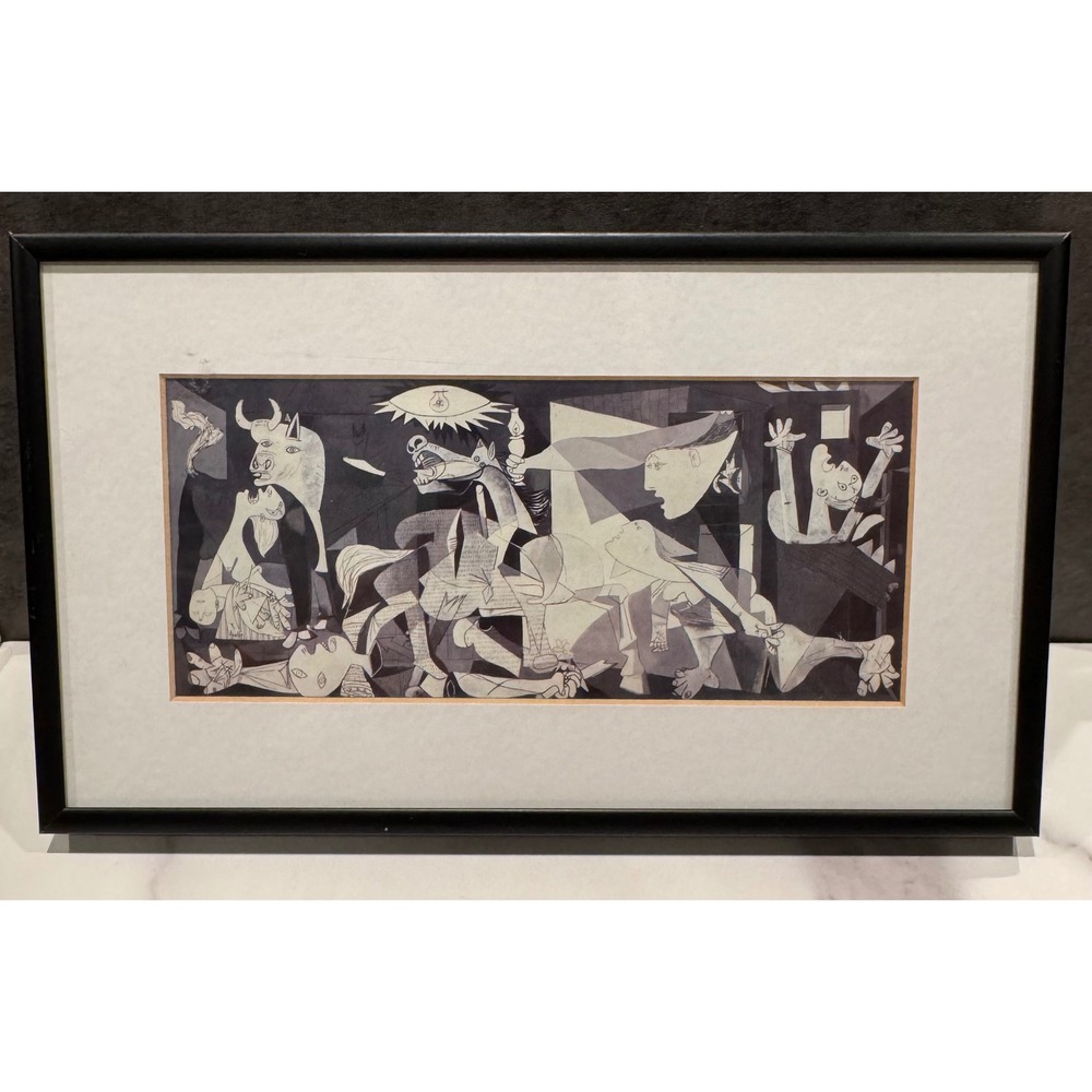 Pablo Picasso Guernica Framed Art Print Black White Cubism Modern Wall Decor